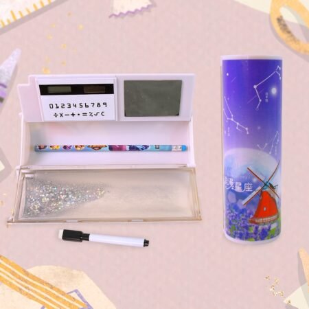 5 in 1 Compass Box, Geometry Box 2 Compartment (1 Set / Mix Color)