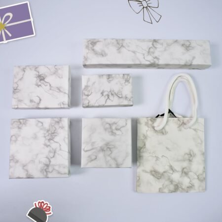 Cardboard Jewelry Boxes Gift Case Small Paper Jewelry Gift Boxes (7 Pcs Set / Mix Size)