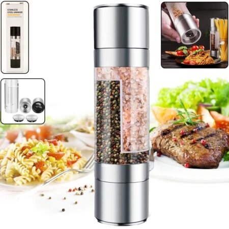 2-in-1 Stainless Steel Salt and Pepper Grinder
