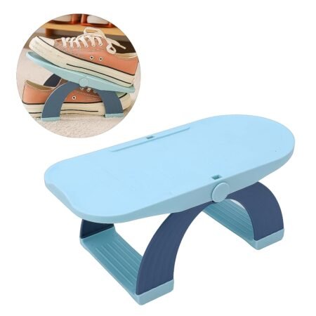 Adjustable Double-Layer Plastic Shoe Organizer Rack