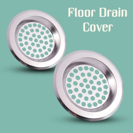 Bathroom Kitchen Stainless Steel Basin Sink Drain Strainer (2 Pc Set)