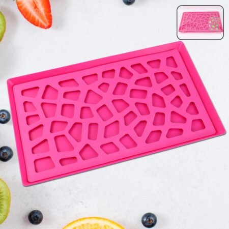 Plastic Kitchen Tray with Modern Hollow Design (40x25 cm)