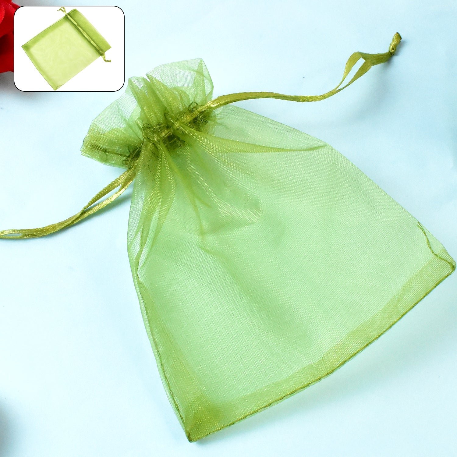 Small Potli Gift Bags, Small Mesh Bags Drawstring Gift Bags (1Pc / 12×10 Cm)