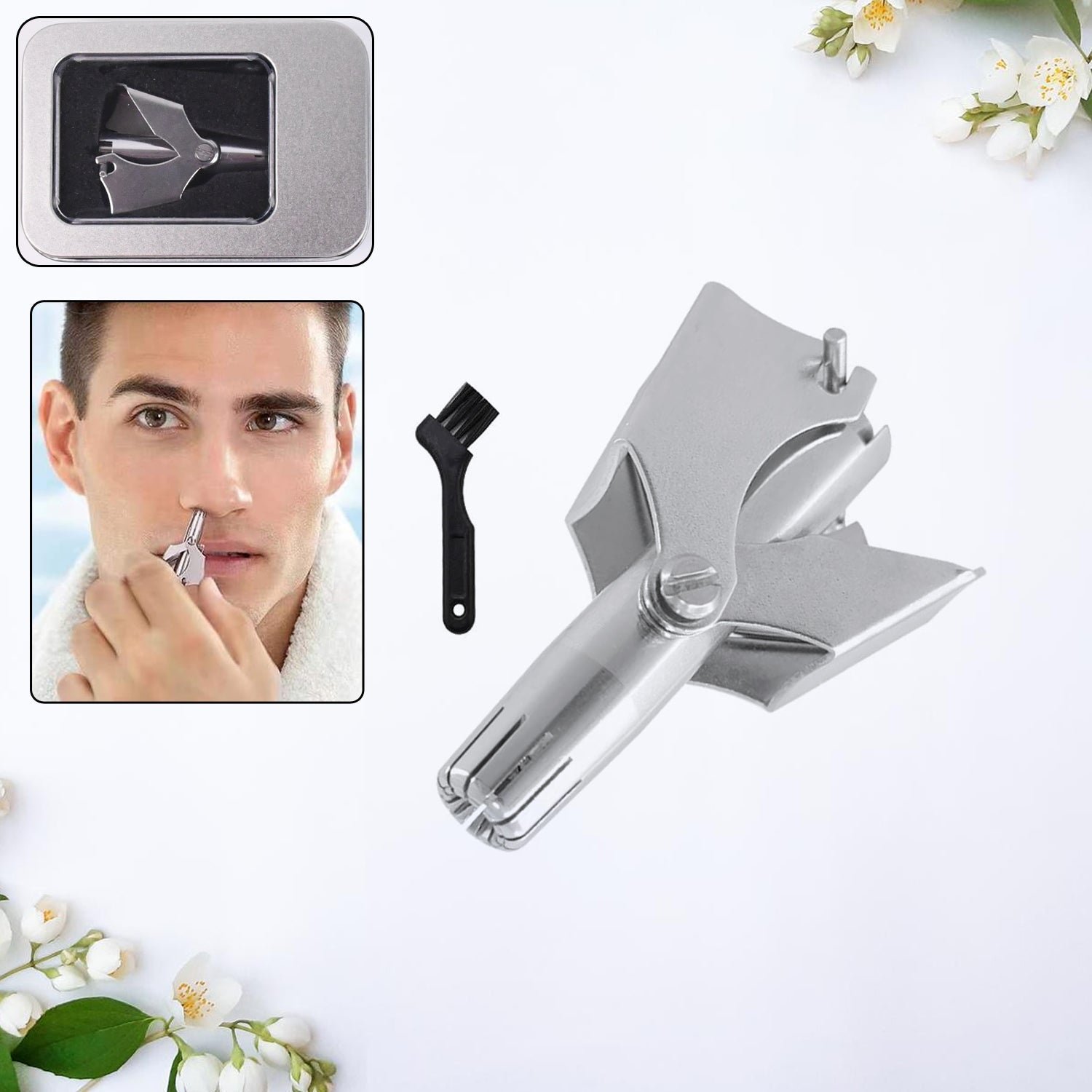 Stainless Steel Painless Nose Hair Remover (1 Pc)