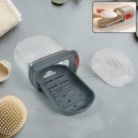 Multipurpose Soap Box Holder with Transparent Dust-Proof Lid ,Sabudani (1 Pc)