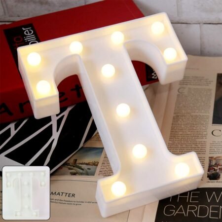 Decorative LED Marquee Alphabet Letter Light “T” (1 Pc)