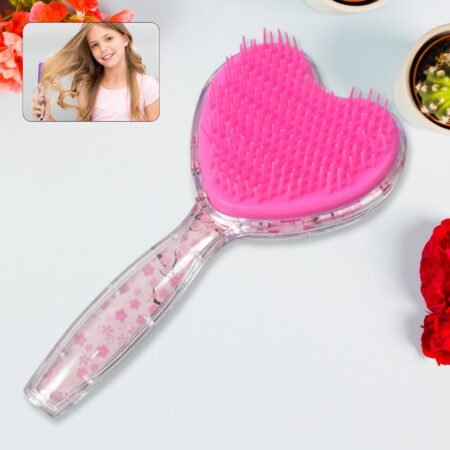 Heart Shape Hair Brush Massage Shower Comb (1 Pc), Hair accessories