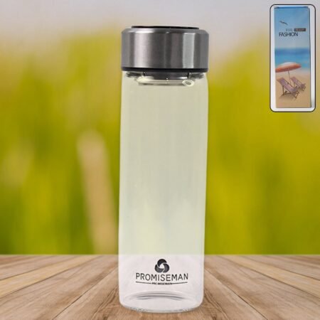 Outdoor sport Glass water bottle  With Steel Lid / 500 ML Approx)