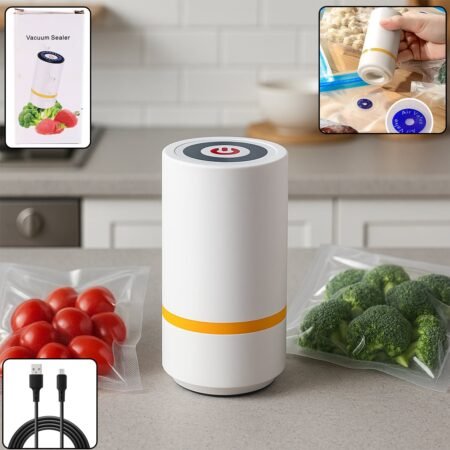 Portable USB Rechargeable Vacuum Sealer Machine (1 Pc)
