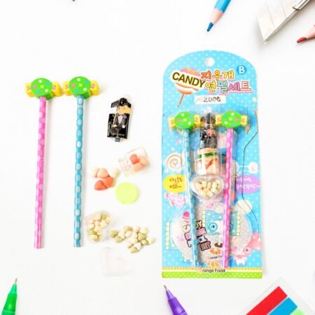 Fun Candy Design Pencil Set with Accessories (1 Set )
