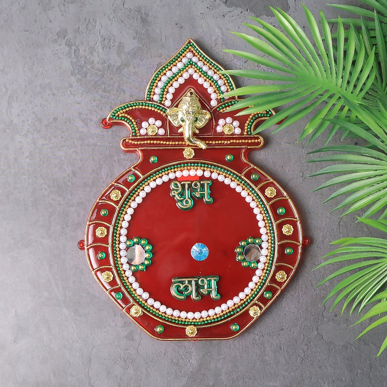 Decorative Kalash Wall Hanging with Shubh Labh (1 Pc)
