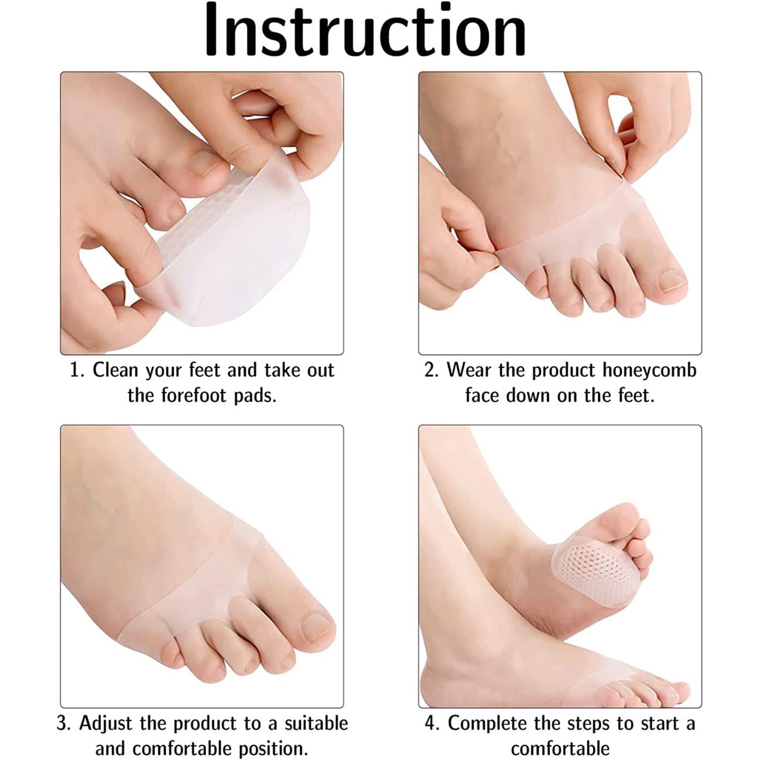 Silicone Heel Protector Pads foot Socks (1 Pair)