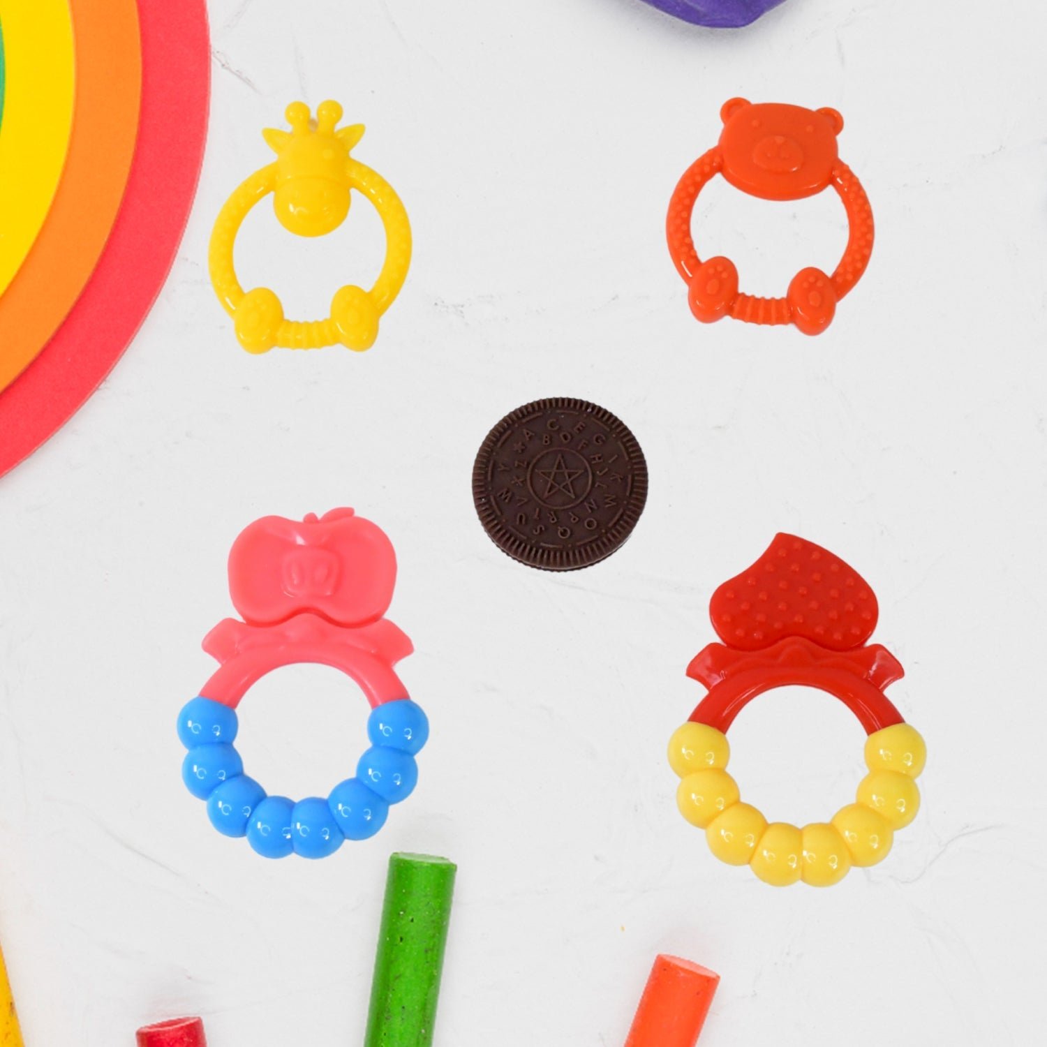 Silicone Baby Teething Toys (1 Pc / Mix Design)