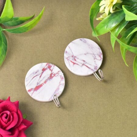 Multipurpose Strong Round Hook Self-Adhesive hooks (2 Pc Set)