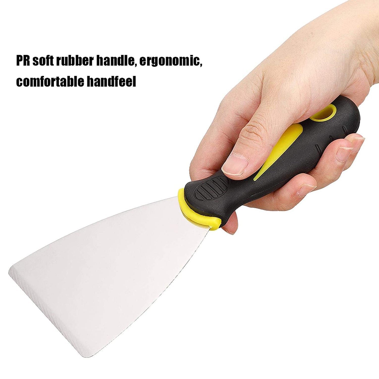 Putty Knife Set with Soft Rubber Handle (1 Pc)