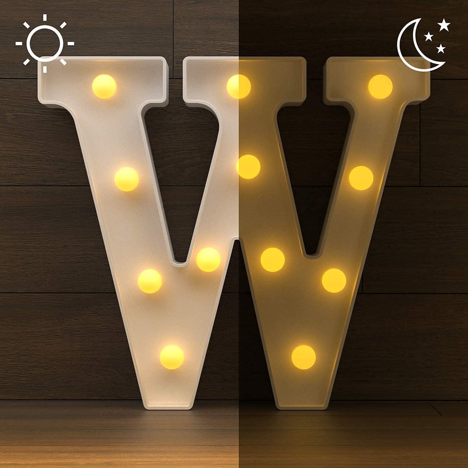 W Shaped LED Decorative Night Light (1 Pc)