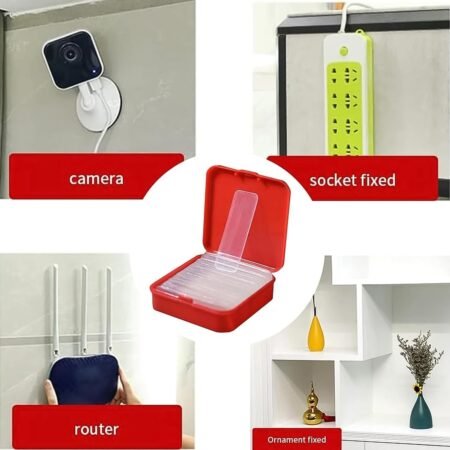 60-Piece (Approx) – Double-Sided Transparent Adhesive Stickers