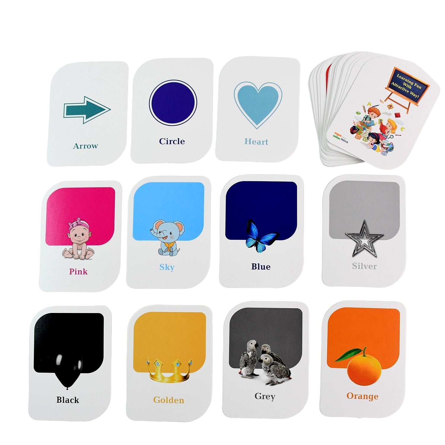 Kidkraft Early Learner 32-Piece Color & Shape Flashcard Set