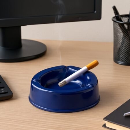 Oblivion Dark Blue Plastic Ashtray (1 pc)