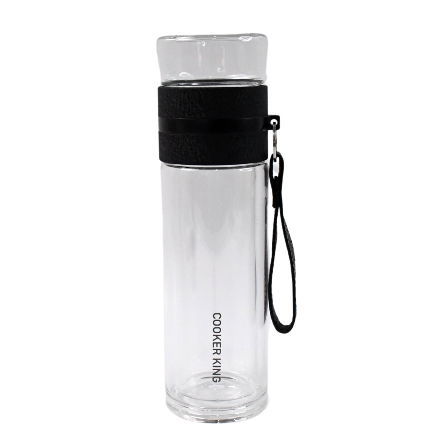 Outdoor Sport Glass Water Bottle With Steel Lid / 500 Ml Approx)