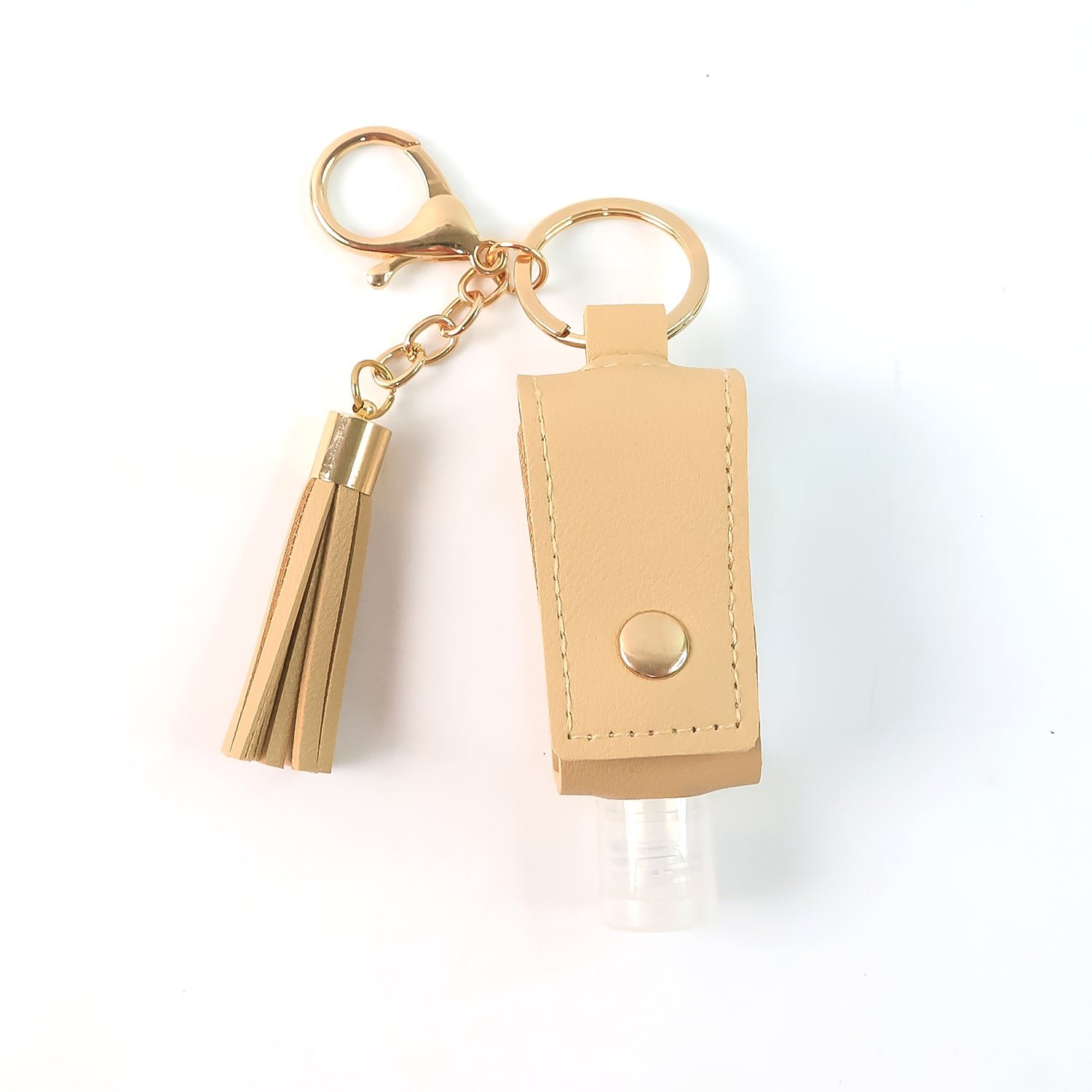 Portable Hand Sanitizer Holder Keychain with Tassel (1 Pc)