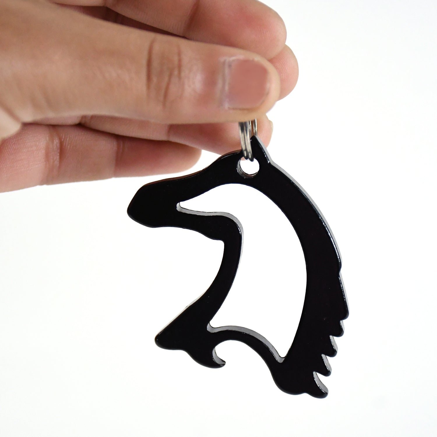 Metal Horse Face Shaped Keychain (1 Pc)