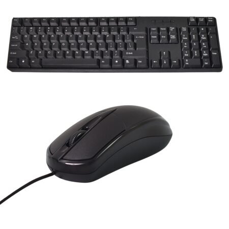 Wired USB Keyboard 107 Keys & Mouse Set (2 Pc Set)