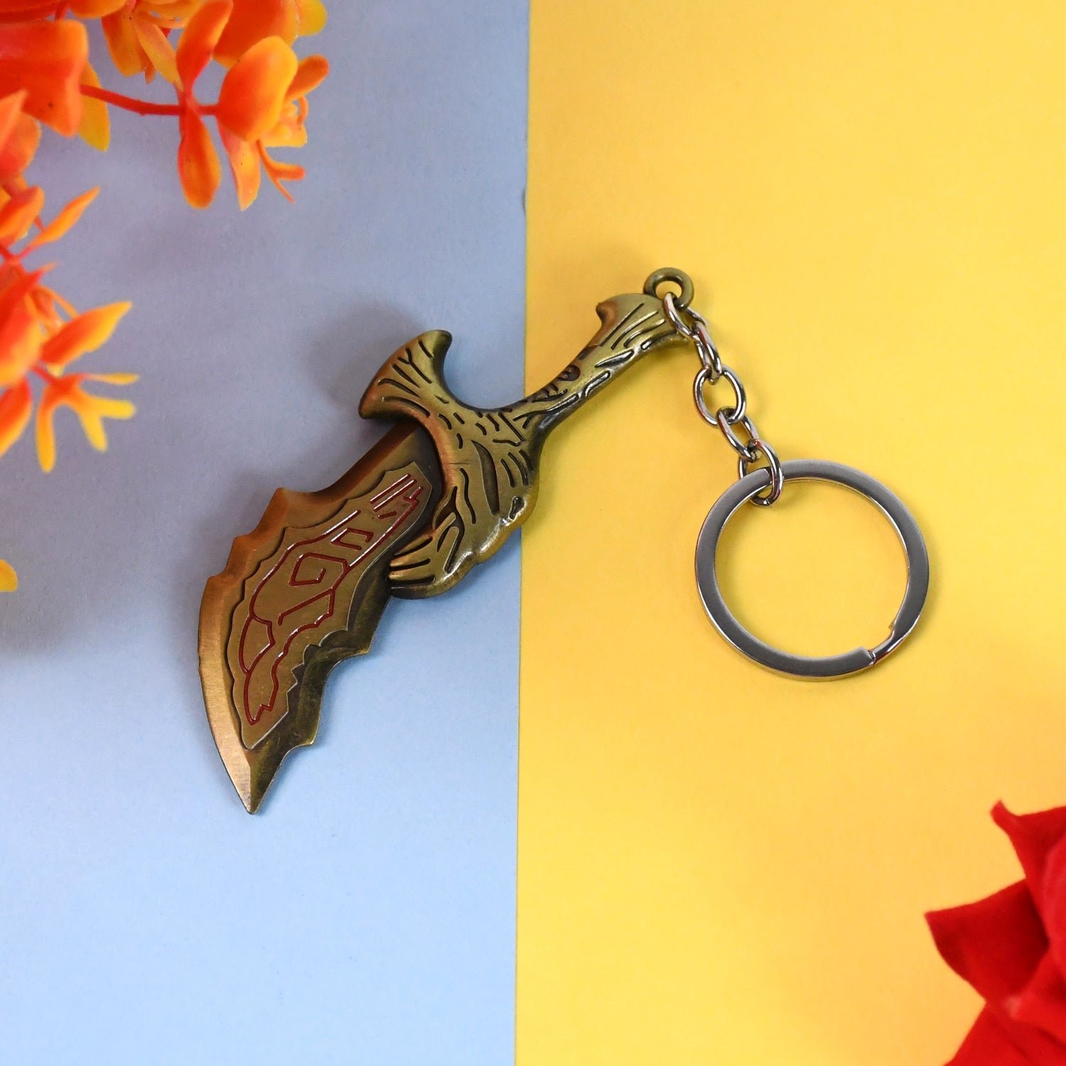 Metal God of War Keychain (1 Pc)