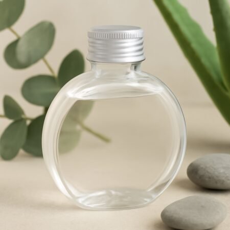 Multipurpose Transparent Round Clear Plastic Container (1 Pc)