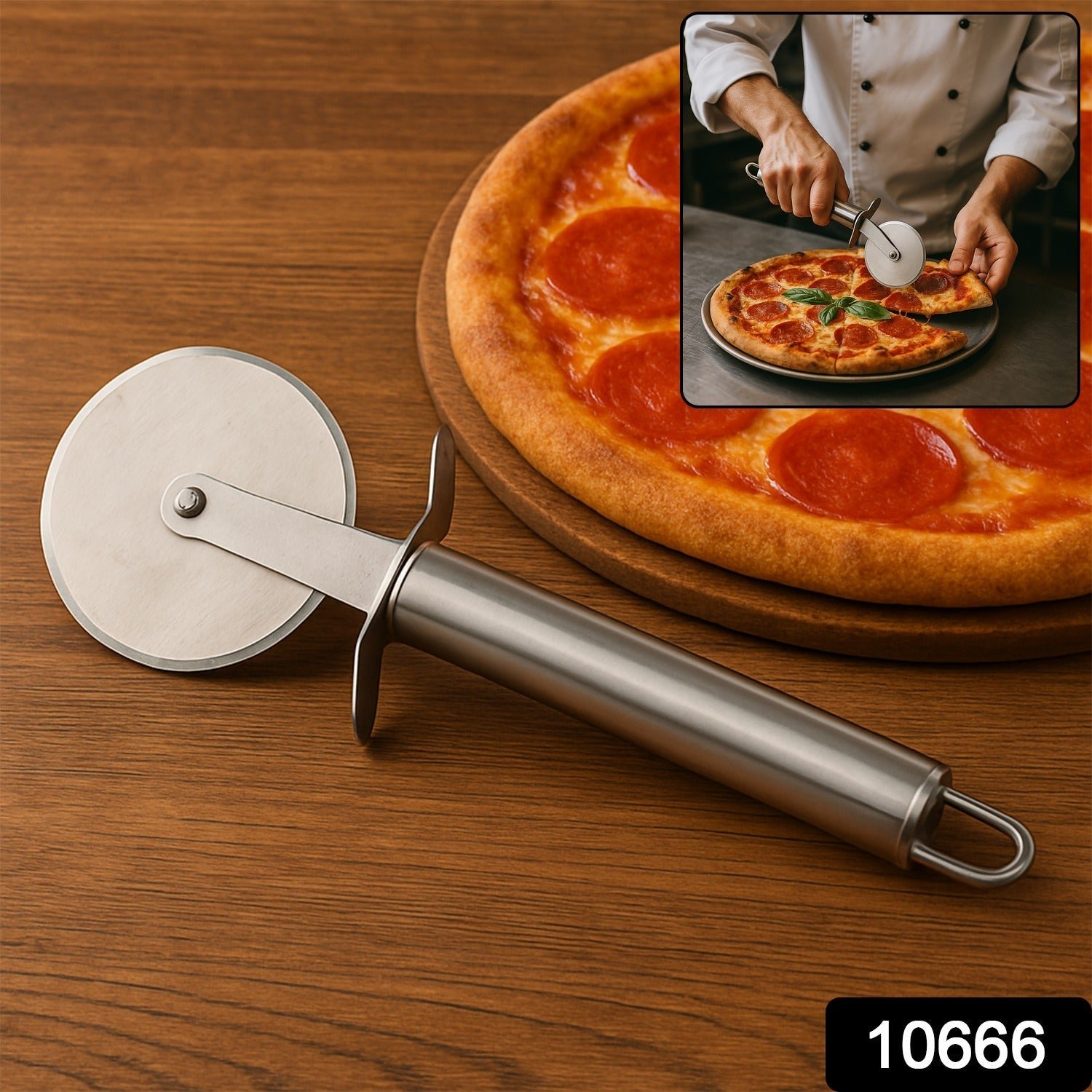 Premium Stainless Steel Pizza Cutter Wheel with Sharp Blade