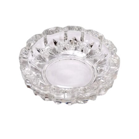 paricutin Glass Crystal Quality Cigar Cigarette Ashtray Round Tabletop for Home Office Indoor Outdoor Home Decor