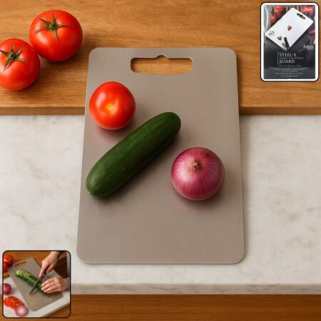 Apex Stainless Steel Multipurpose Small Chopping Cutting Board (210x320mm / 1 Pc)