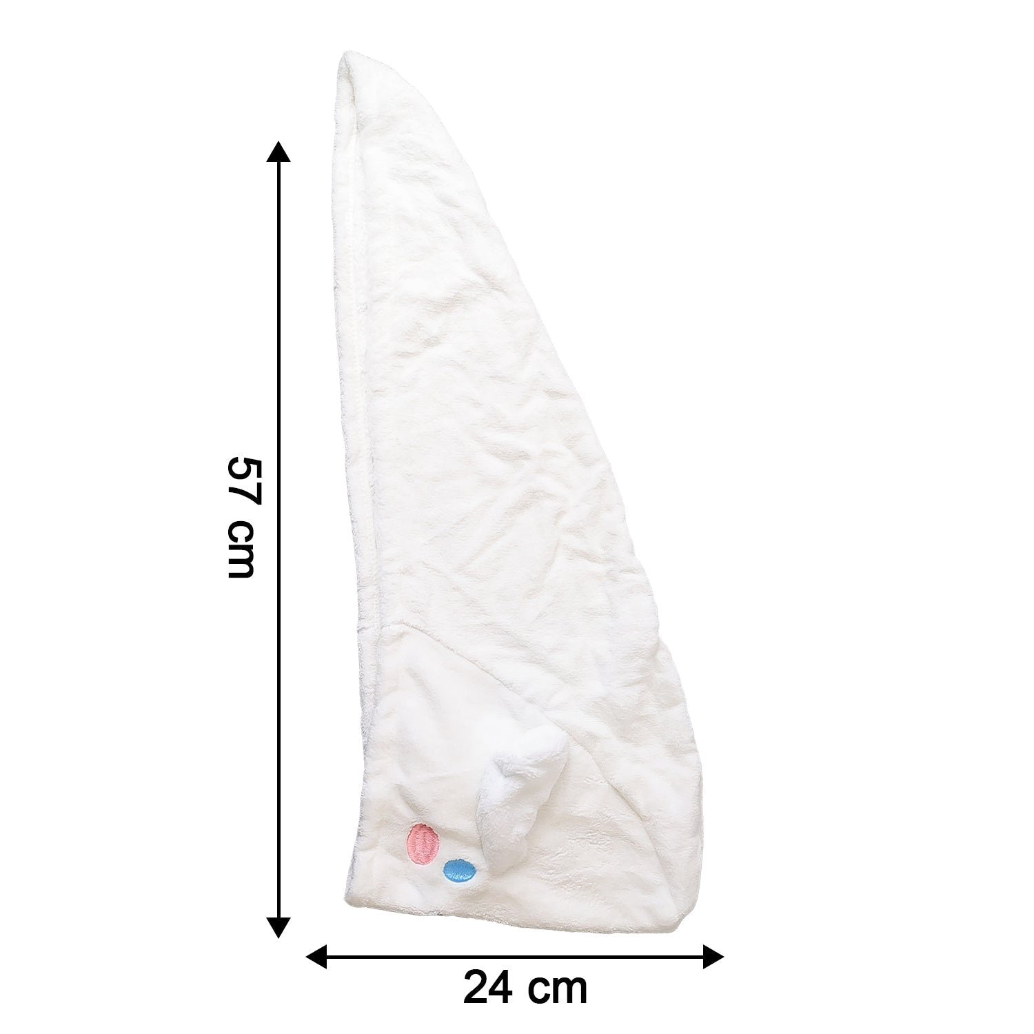 Premium Soft Microfiber Hair Drying Towel Wrap with Button (1 Pc)