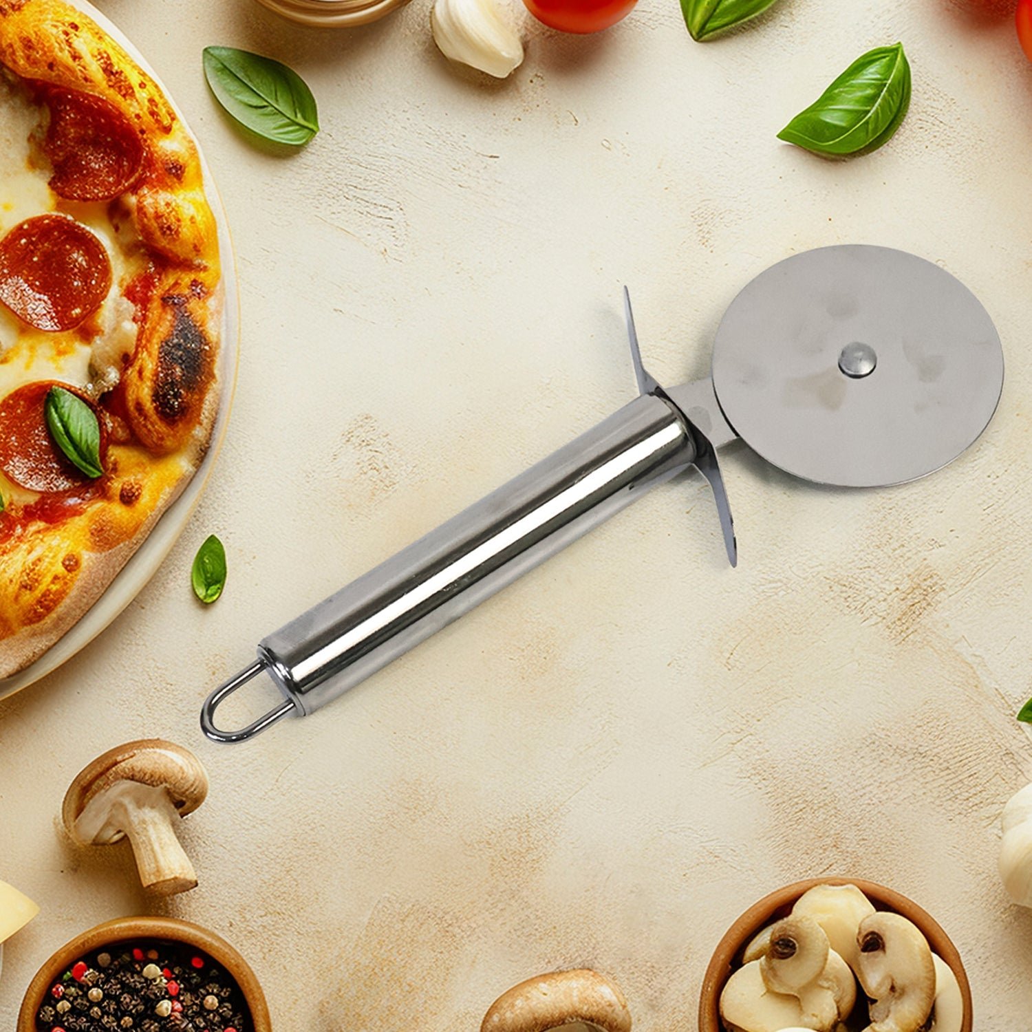 Premium Stainless Steel Pizza Cutter Wheel with Sharp Blade