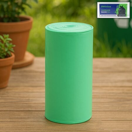 Green Compostable Corn Starch Garbage Bags (17" x 19")