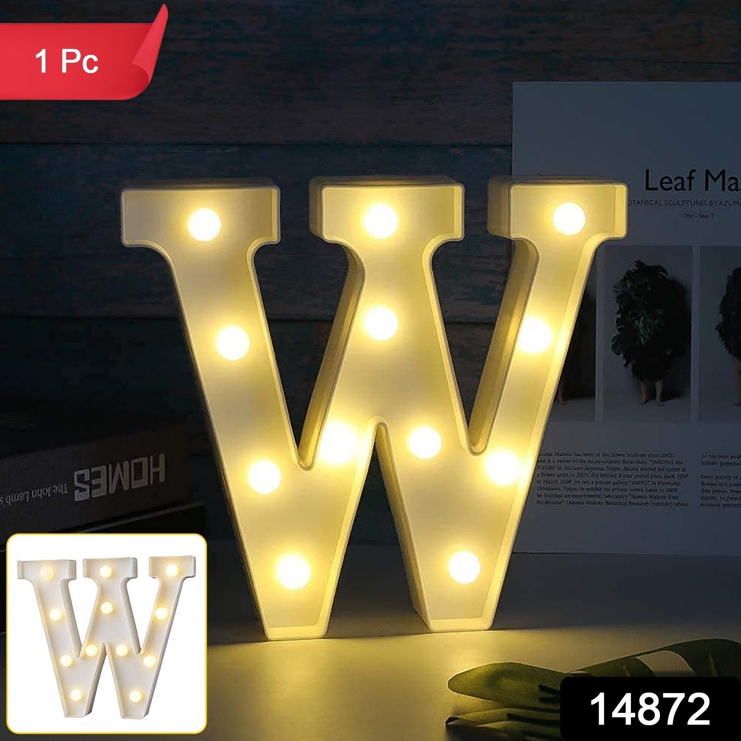 W Shaped LED Decorative Night Light (1 Pc)